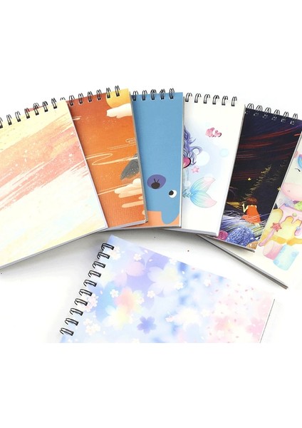Renk 8 Tarzı Spiral Sketchbook Eets Çizim Için Suluboya A5 Marker Boyama Albümü Kraft Kapak Sketch Pad Sanat Malzemeleri (Yurt Dışından)
