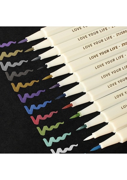 A8 Stili Metal Işaretleyici Scrapbooking Craft Maker Fırça Yuvarlak Uçlu Sanat Kalem Ofis Malzemeleri Çizim Kırtasiye Renkli Boyama Kalemler (Yurt Dışından) fiyatları