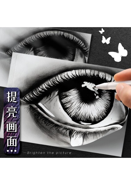 Beyaz 0.8mm 3 Adet Stil Reative Beyaz Mürekkep Jel Kalem Vurgulama Işaretleyici Kalem Öğrenci Kırtasiye Için Ince Ipucu Çizim Sanat Yazma Okul Malzemeleri (Yurt Dışından) indirimleri