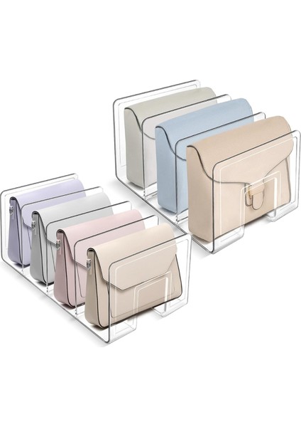 Dolap Için Çanta Düzenleyici, Akrilik Şeffaf Çanta Depolama Düzenleyicileri, 2 Adet Farklı Boyutlarda Bölücü Tutucu, Çanta Rafı (Yurt Dışından) fiyatları