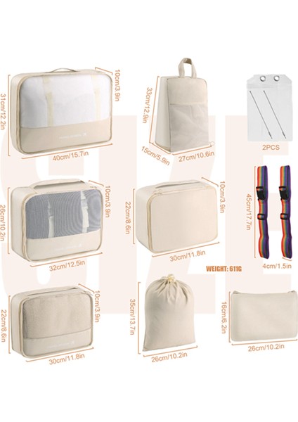 Seyahat Için Paketleme Küpleri - Aile Için Bagaj Düzenleyici Çantalar, Bavullar Için Ağ Nefes Alabilir Seyahat Paketleme Küpleri (Yurt Dışından) fiyatları