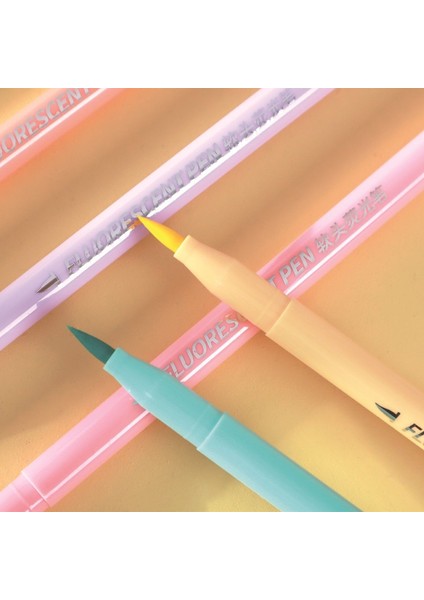1 Takım Stili 6 Adet Fırça Kalem Seti Pastel Işaretleyiciler Fırça Seti Sanat Marcadores Renk Fosforlu Kalem Kaligrafi Okul Malzemeleri Kırtasiye (Yurt Dışından)