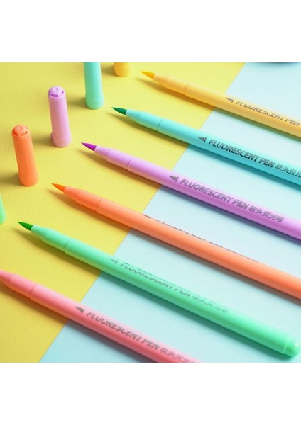 1 Takım Stili 6 Adet Fırça Kalem Seti Pastel Işaretleyiciler Fırça Seti Sanat Marcadores Renk Fosforlu Kalem Kaligrafi Okul Malzemeleri Kırtasiye (Yurt Dışından)