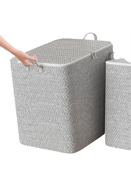 3 Boyutlu Depolama Kutusu Ev Depolama Kutusu Pencereli Düzenleyici Kumaş Katlama Büyük Kapasiteli Gardırop Depolama 150L (Yurt Dışından)