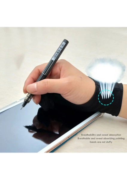Anti-Dokunmatik Ekran S Stili Huion Grafik Tablet Için Profesyonel Sanatçı Çizim Eldiven Çizim Iki Parmak Kirlenme Önleyici Eldiven Yeni Moda (Yurt Dışından) indirimleri