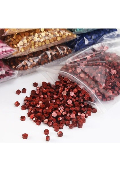 Kırmızı Stil Retro Mühür Damga Boncuk Vintage Sekizgen Sızdırmazlık Balmumu Boncuk Scrapbooking Düğün Zanaat Dekor Kart Yapımı Araçları (Yurt Dışından) fiyatları