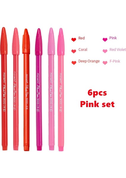 Pembe Renk Stili Monamream Renkli Kalemler Seti Artı Pegment Sanat Marker Liner Vurgulamak Için Çizim Yazma Okulu A6904 (Yurt Dışından)