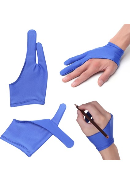 Siyah-M 1 Adet Sanatçı Çizim Eldiveni Herhangi Bir Gra Çizim Tableti Için 2 Parmak Kirlenme Önleyici Hem Sağ Sol El Için Ücretsiz Boyut Siyah Kırmızı Mavi (Yurt Dışından) modelleri