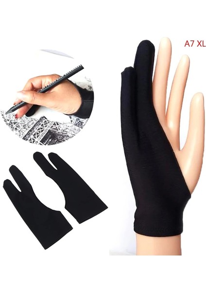 Açık Cam Göbeği Sanatçı Çizim ve Kalem Grafik Tablet Pad Için Parmak Kirlenme Önleyici Eldivenler (Yurt Dışından)