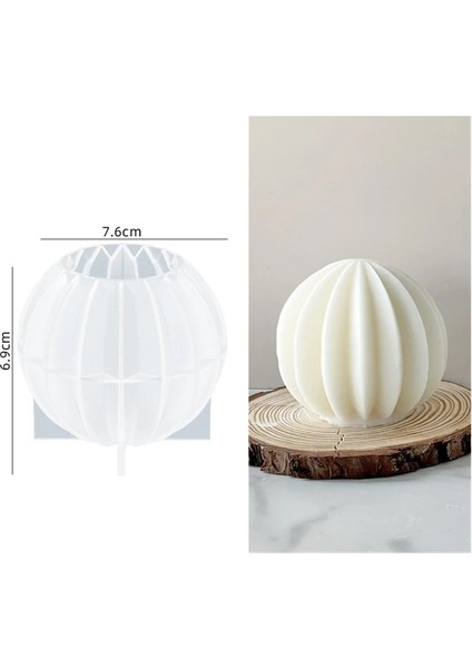 W0514-5 Tarzı Çizgili Sütun Mum Kalıp Geometrik Sütun El Yapımı Koku Balmumu Mum Ev Dekor Için Silikon Kalıp Alçı Süs Kalıp (Yurt Dışından)