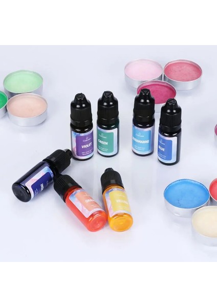 M Tarzı 24 Renk 10 ml Mum Sıvı Renklendirici Difüzyon Mürekkep Mum Boya Yapımı Soya El Sanatları Kokulu Balmumu Pigment Araçları El Yapımı Soa K3L8 (Yurt Dışından)