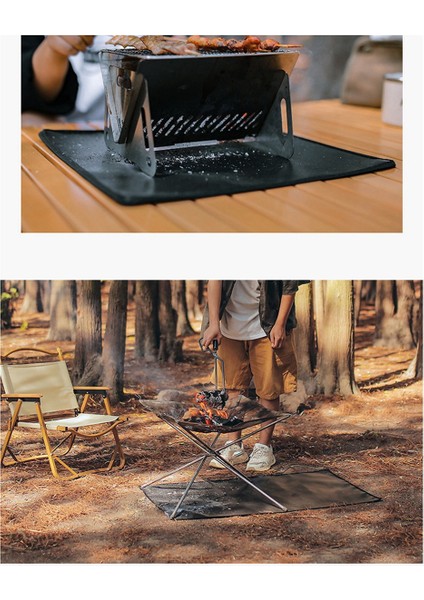 Büyük Barbekü Matı, Açık Hava Yangına Dayanıklı Barbekü Matı, Kömür Izgaraları, Gazlı Izgaralar, Fritözler ve Tütsüleme Makineleri Için Mükemmel, M (Yurt Dışından)