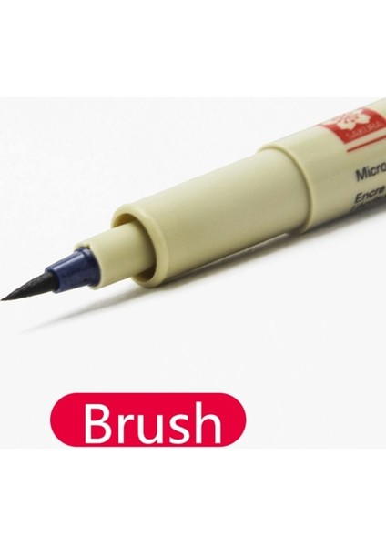 Fırça Stili Siyah Pigma Mikron Kalem Su Geçirmez Elle Çizilmiş Tasarım Kroki Iğne Kalem El Dawing Liner Fineliner Karikatür Imza Sanat Kalem (Yurt Dışından)