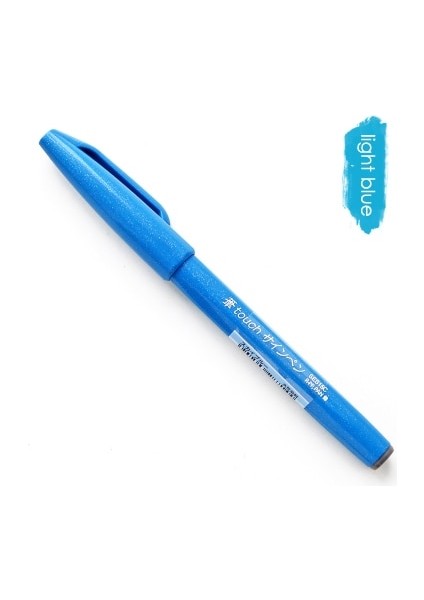 Açık Mavi Stil 1 Adet Japonya Pentel Dokunmatik Fırça Kalem Seti Pastel Renk Kaligrafi Kalemler Çizim Işaretleyiciler Yazı Mermi Dergisi Sanat Malzemeleri (Yurt Dışından)