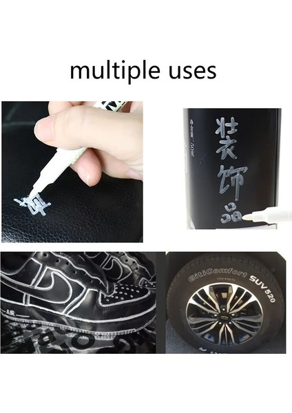 3 Adet 2.0 mm Stil 3 Adetlot Beyaz Işaretleyici Kalemler Grafiti Jel Kalem Fosforlu Yağlı Su Geçirmez Plastik Yazma Çizim Kırtasiye Okul Malzemeleri (Yurt Dışından)
