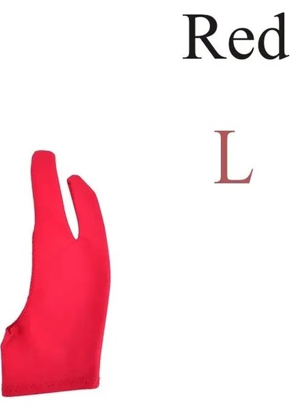 Kırmızı-L Herhangi Bir Gra Çizim Tableti Için Sanatçı Çizim Eldiveni 3 Renk 2 Parmak Kirlenme Önleyici, Hem Sağ Hem De Sol El Için Ücretsiz Seçti (Yurt Dışından)