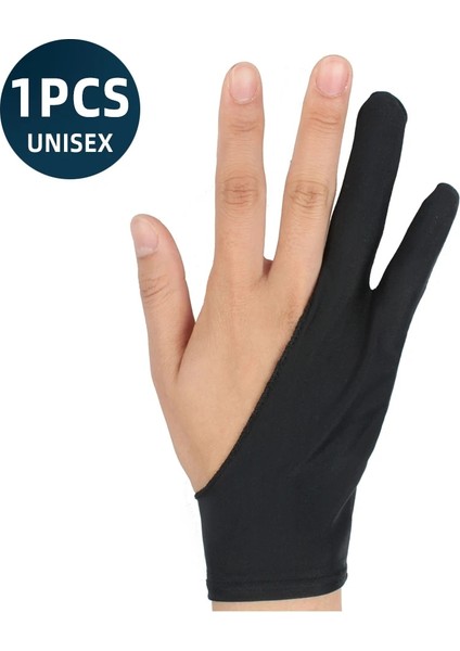 Eldiven 1 Adet Tarzı Ankndo Iki Parmakla Çizim Tableti Stylus Kalem Eldivenleri Kirlenme Önleyici Dokunma Önleyici Ter Geçirmez Ekran Dokunmatik Kalem Eldiven Ipad Pro (Yurt Dışından)