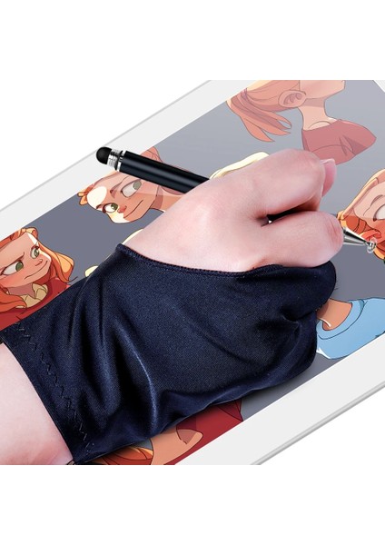 Eldiven 1 Adet Tarzı Ankndo Iki Parmakla Çizim Tableti Stylus Kalem Eldivenleri Kirlenme Önleyici Dokunma Önleyici Ter Geçirmez Ekran Dokunmatik Kalem Eldiven Ipad Pro (Yurt Dışından) fiyatları