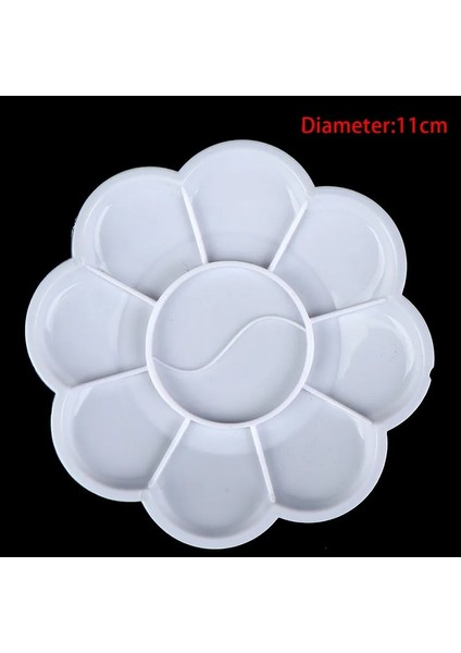 11CM Tarzı Palet 10 Izgara Sanat Boya Tepsisi Sanatçı Suluboya Plastik Karıştırma Paleti Malzemeleri (Yurt Dışından)