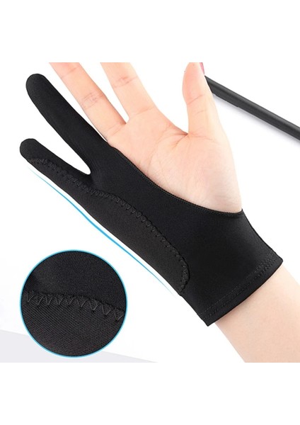 Siyah M Stili 1 Adet Iki Parmak Kirlenme Önleyici Eldiven Sanatçı Çizim Kalemi Grafik Tablet Pad Yağlıboya Zehirli Dokunmatik Ekran Eldiven (Yurt Dışından) modelleri