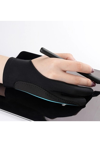 Siyah M Stili 1 Adet Iki Parmak Kirlenme Önleyici Eldiven Sanatçı Çizim Kalemi Grafik Tablet Pad Yağlıboya Zehirli Dokunmatik Ekran Eldiven (Yurt Dışından) indirimleri