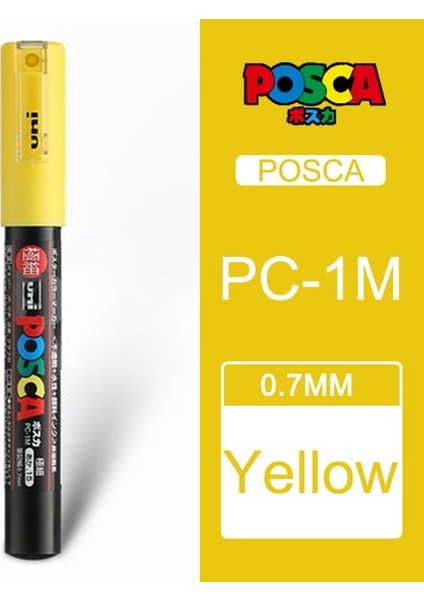 Sarı Stil 1 Adet Uni Posca Pc-1m Boya Işaretleyici Poster Renk Işaretleme Kalemi Ekstra Ince Nokta Renkli Sanat Marker Kalem (Yurt Dışından)