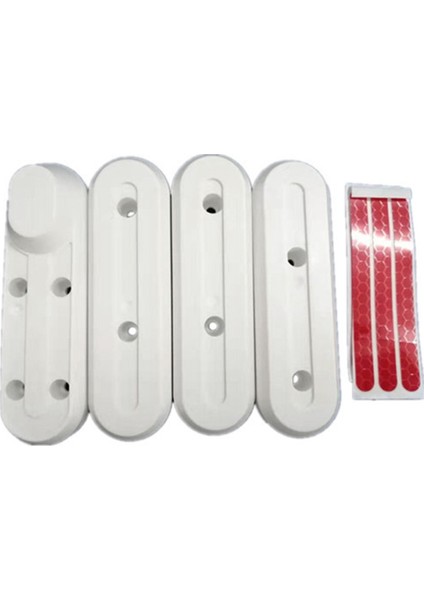 Xiaomi M365 Elektrikli Scooter Siyah Için Yansıtıcı Çıkartmalarla Kolay Takılabilen Ön ve Arka Yan Tekerlek Kapağı Seti (Yurt Dışından)