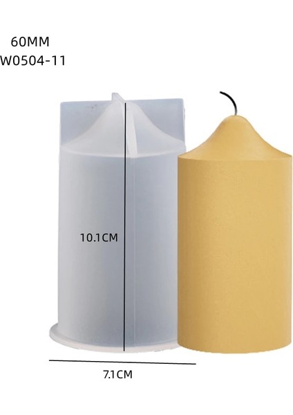W0504-11 Stili Çizgili Sütun Mum Kalıp Geometrik Sütun El Yapımı Koku Balmumu Mum Ev Dekor Için Silikon Kalıp Alçı Süs Kalıp (Yurt Dışından)