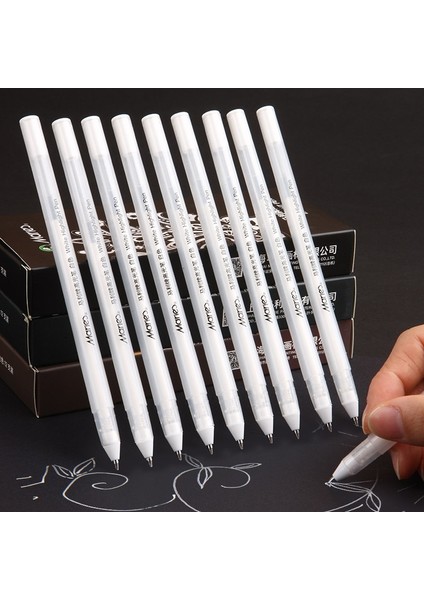 Beyaz 2.0 mm Stili Reative Beyaz Mürekkep Jel Kalem Vurgulama Işaretleyici Kalem Öğrenci Kırtasiye Için Ince Ipucu Çizim Sanat Yazma Okul Malzemeleri (Yurt Dışından) fiyatları