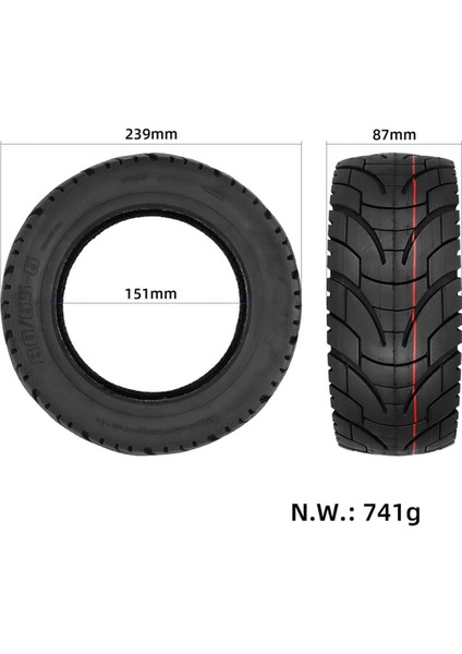 10 Inç Elektrikli Scooter 80/65-6 Dış Lastik 80/65-6 Kalınlaştırılmış Özel Şekilli Pedal Lastiği (Yurt Dışından) fırsatları