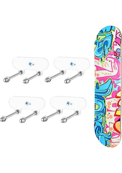 4 Adet Akrilik Kaykay Duvar Montajı, Kaykay Duvar Rafı, Kaykay Askısı, Sergileme Kayakları Snowboardlar Scooterlar Longboardlar (Yurt Dışından) fiyatları