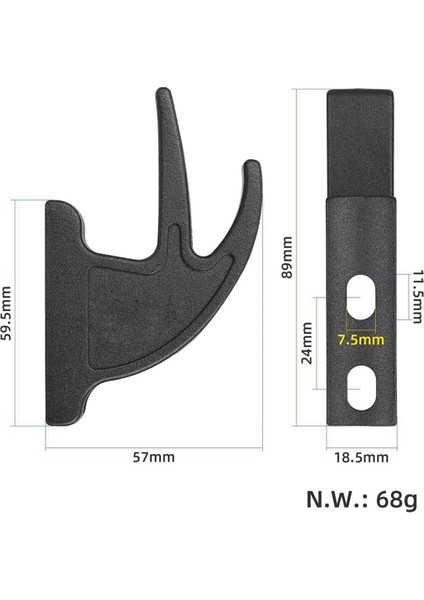 Evrensel Elektrikli Scooter Kancası, Metal Takviyeli Çift Kanca, Kalınlaştırılmış Kanca (Yurt Dışından) fiyatları