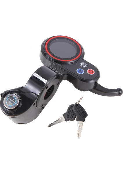Scooter Parçaları 6pin LCD Ekran Elektrikli Scooter Için Anahtarlı Kilitli Gösterge Paneli Aksesuarları Siyah (Yurt Dışından)