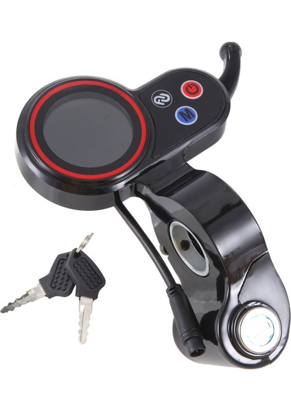 Scooter Parçaları 6pin LCD Ekran Elektrikli Scooter Için Anahtarlı Kilitli Gösterge Paneli Aksesuarları Siyah (Yurt Dışından) modelleri
