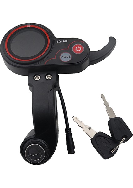 LCD Ekran ZQ-100 Elektrikli Scooter Ekranı Kilitli Gösterge Paneli Aksesuarları Kickscooter Parçaları (Yurt Dışından)