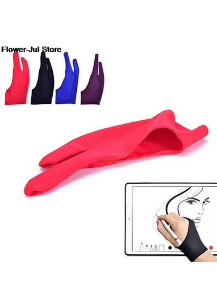 Siyah L 2 Parmak Kirlenme Önleyici Eldiven, Hem Sağ Hem De Sol El Için Sanatçı Herhangi Bir Gra Çizim Tableti Için Çizim Siyah, Kırmızı, Mavi, Mor (Yurt Dışından) modelleri