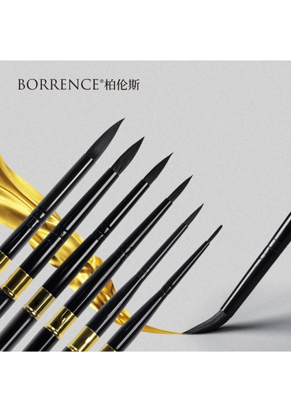 Model 6 Stili Borrence Sanatçı Siyah Kuğu Taşınabilir Suluboya Fırçası Yuvarlak Nokta Alüminyum Kalemlik Sincap Saç Boya Fırçası Eskiz Boyama (Yurt Dışından) fiyatları
