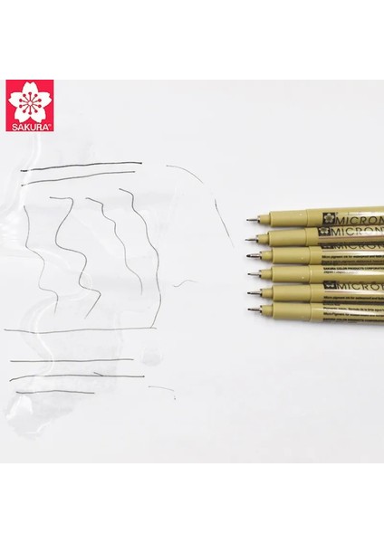 6pcslot Pigma Sakura Mikron Kalem Seti Su Geçirmez Ince Astar Marker Kalem Boyama Çizim Kroki Işaretleyiciler Sanatsal Karikatür Tasarım (Yurt Dışından) fiyatları