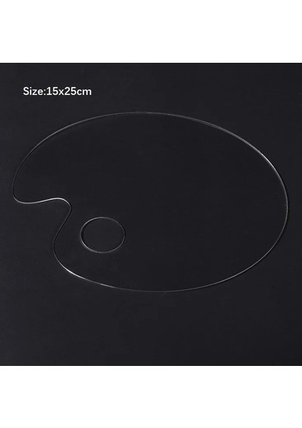 Oval Büyük Stil Şeffaf Akrilik Palet Sanatçı Boya Karıştırma Paleti Temizleme Yapar Suluboya Paleti Pigment Tepsisi Sanat Yağı Suluboya Boyama Aracı (Yurt Dışından)