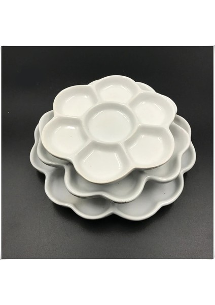 12.5X12.5CM Tarzı Jingdezhen Seramik Palet Erik Çiçeği Pigment Guaj Suluboya Resim ve Kaligrafi Sanat Malzemeleri (Yurt Dışından)