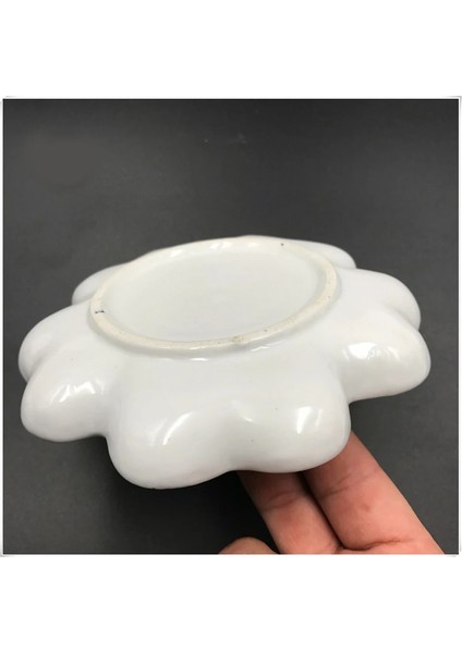 12.5X12.5CM Tarzı Jingdezhen Seramik Palet Erik Çiçeği Pigment Guaj Suluboya Resim ve Kaligrafi Sanat Malzemeleri (Yurt Dışından)