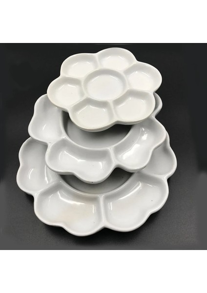 12.5X12.5CM Tarzı Jingdezhen Seramik Palet Erik Çiçeği Pigment Guaj Suluboya Resim ve Kaligrafi Sanat Malzemeleri (Yurt Dışından)