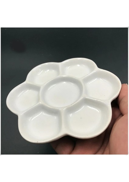 12.5X12.5CM Tarzı Jingdezhen Seramik Palet Erik Çiçeği Pigment Guaj Suluboya Resim ve Kaligrafi Sanat Malzemeleri (Yurt Dışından)