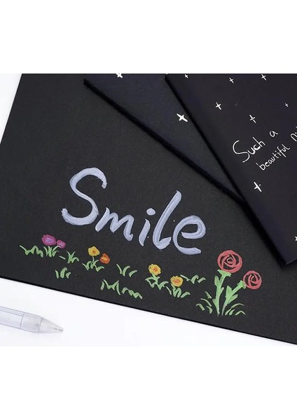 Kara Kitap Stili Çizim Boyama Grafiti Için Yeni Sketchbook Günlüğü Yumuşak Kapak Siyah Kağıt Eskiz Defteri Defter Ofis Okul Malzemeleri Hediye (Yurt Dışından)