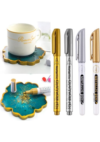 Ayna Işaretleyici-3mm Stili Metalik Kalem Altın Gümüş Reçine Cetvel Kalemi Akrilik Boya Dıy Epoksi Reçine Kalıp Kalıcı Işaretleyici El Yapımı (Yurt Dışından) fiyatları