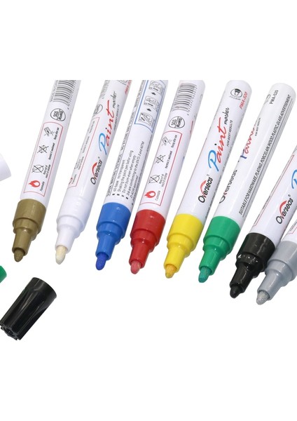 Mavi Stil Olor Kalem Seti Su Geçirmez Kauçuk Kalıcı Boya Marker Kalem Araba Lastiği Sırtı Çevresel Lastik Boyama Marker (Yurt Dışından) modelleri