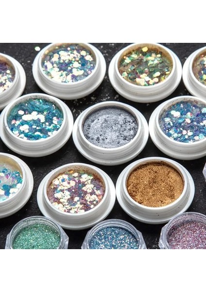 NO.33298 Tarzı Altın Tozu Boyama Kalem Dıy El Yapımı Defter Zarf Dekorasyon Glitter Inci Tozu Sihirli Ayna Tozu Yangın Cila Mühür (Yurt Dışından)