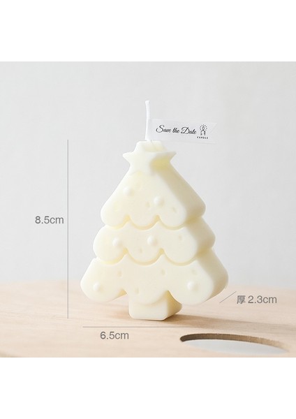 Beyaz Stil El Yapımı Yaratıcı Noel Ağacı Kokulu Mumlar Sahne Dekorasyon Çekim Sahne Soya Balmumu Aromaterapi Tütsü Mum Hediye Kutusu (Yurt Dışından)