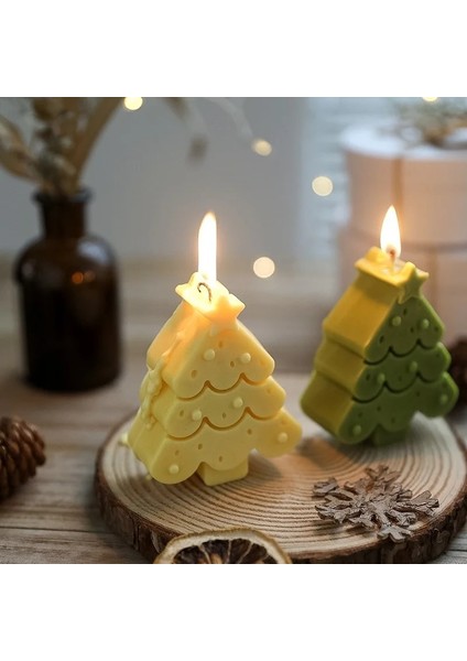 Beyaz Stil El Yapımı Yaratıcı Noel Ağacı Kokulu Mumlar Sahne Dekorasyon Çekim Sahne Soya Balmumu Aromaterapi Tütsü Mum Hediye Kutusu (Yurt Dışından) modelleri