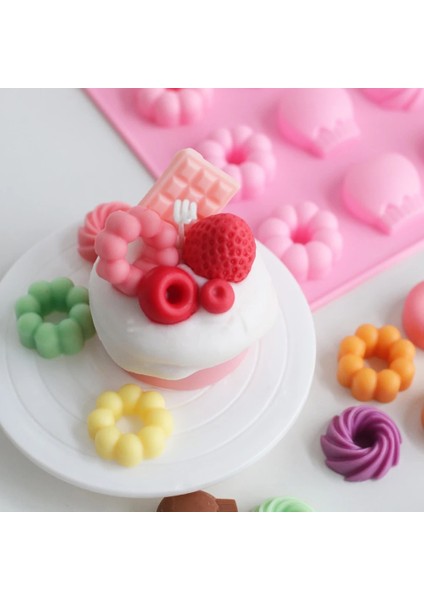 Kare Tarzı Donut Silikon Kalıp Dıy El Yapımı Mum Dekorasyon Kek Çikolata Bisküvi Kalıp 20 Hatta Donut Daire Kek Mum Reçine Kalıp Aracı (Yurt Dışından) indirimleri